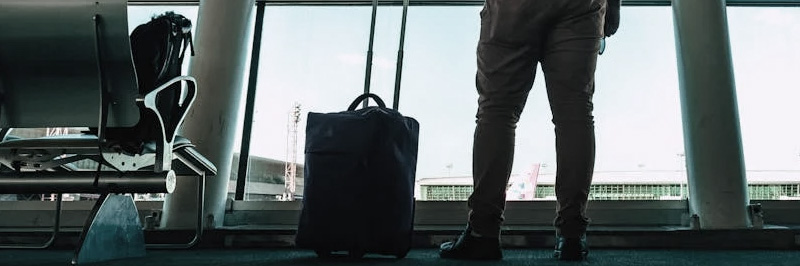 Business Man in Airport Traveling